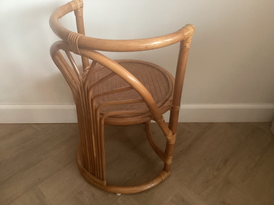 Image 1 of Set da bistrot in rattan e bambù, set da balcone, set da palma Tete a Tete