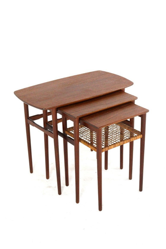 Image 1 of Set nesting tables bijzettafels Deens 'Sunds' vintage