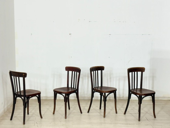 Image 1 of Set of 4 solid wood chairs / oak dining chairs / kitchen chairs