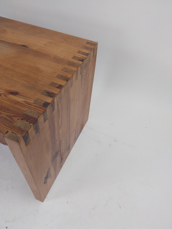 1x 1970s Ate Van Apeldoorn Side Table in Pine Wood 60 X 40 X 41cm (photo 6 of 9)