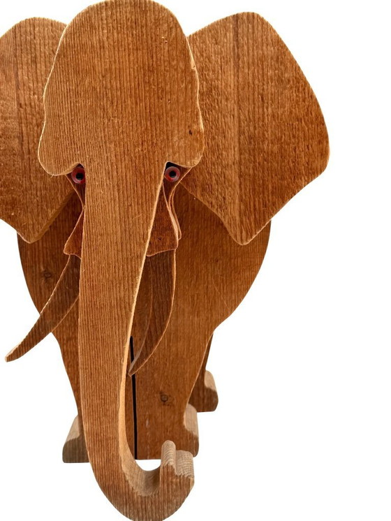 Image 1 of Bottega Michelangeli, Elephant wood sculpture, Orvieto Italy 1970s