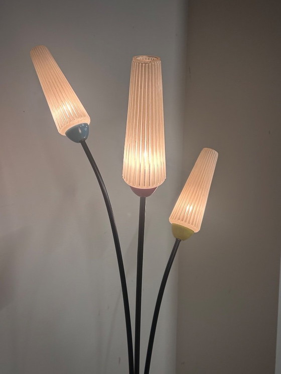 Image 1 of Farbige Fünfzigerjahre-Peitschenlampe