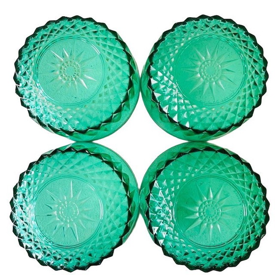 Image 1 of Arcoroc Francia cuencos vidrio verde esmeralda años 60