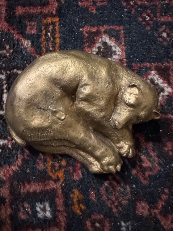 Image 1 of Sculpture ours couché bronze Dacla Seailles