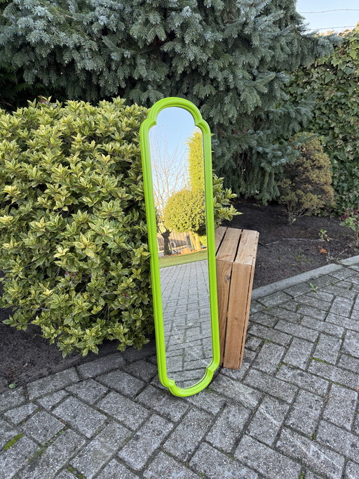 Vintage Mirror with Green Frame
