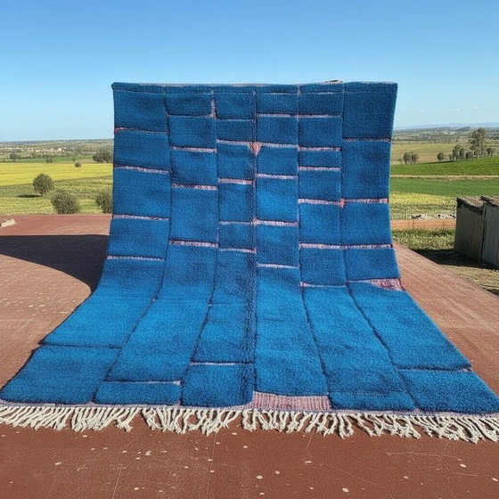 Alfombra bereber grande de 450 cm x 350 cm, lana natural, marroquí. – Wool (photo 7 of 7)