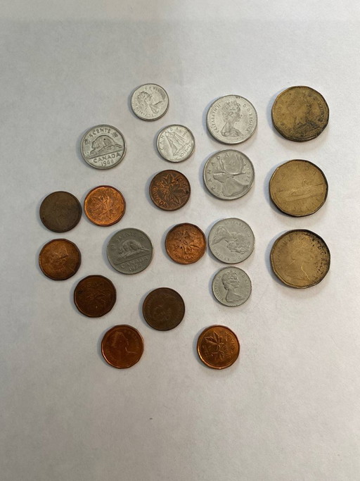 Lot of old coins Canada and Solomon Islands – 20th century – decoratieve objecten