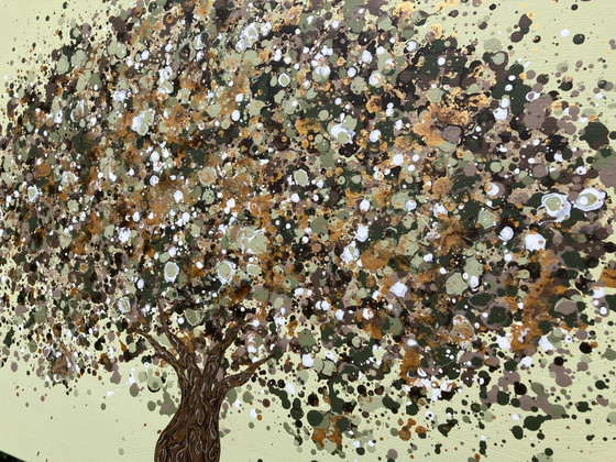 Image 1 of Hand-painted Tree of Life painting ByJ&S