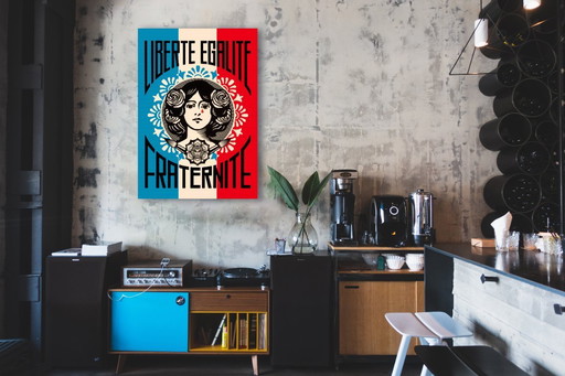 Liberté, Égalité, Fraternité - Affiche emblématique de Shepard Fairey 50x70 cm