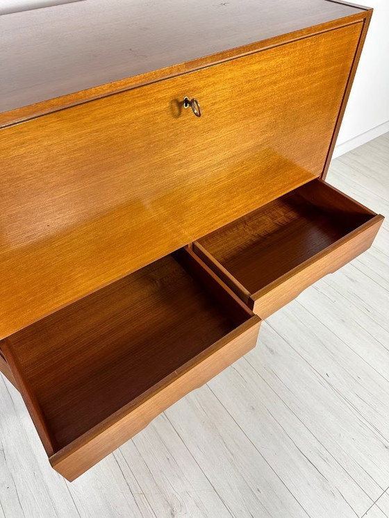 Image 1 of Vintage Minimalistic Walnut Cabinet Secretary 60s