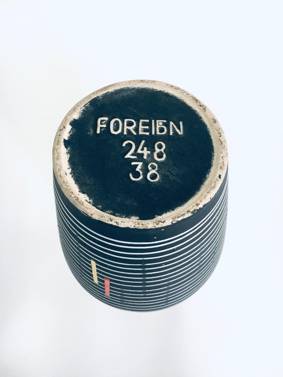 Image 1 of Midcentury Art Pottery Studio "Staufen" Vase by Liesel Spornhauer for Schlossberg Ceramic, Germany 1950's