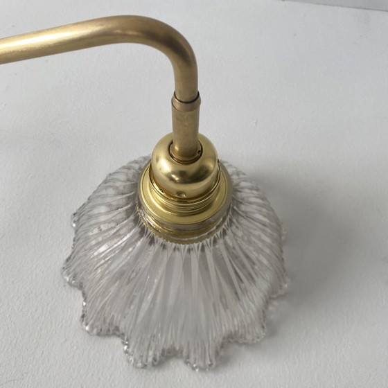 Image 1 of LAMPADA IN OTTONE ANTICO E VETRO PRISMATICO XXL