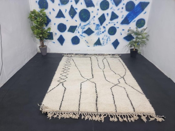 Image 1 of Tapis marocain blanc décoré 200cmx300cm 