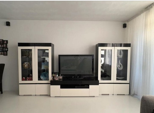 Elegante 4-delige Glazenkast set + Tv Meubel