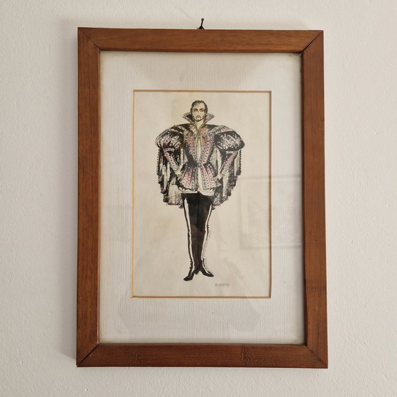 Image 1 of 1979 Robby Pulveran Dipinge 'Duke' Opera d'arte stravagante Rigoletto Disegno d'arte