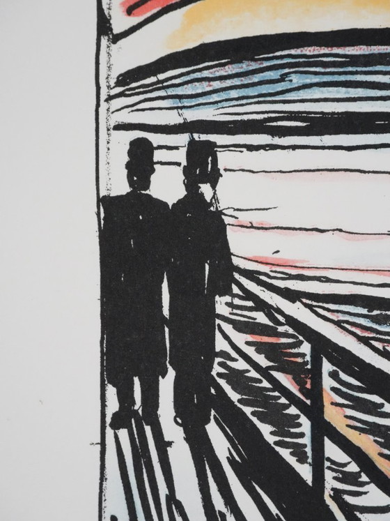 Edvard Munch: The Scream, Signed Lithograph – Lithographs & prints, Paper (photo 4 of 10)