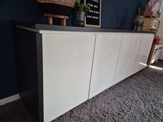 Image 1 of Bert Plantagie oak basalt sideboard, TV unit, and cube cabinet with 4 doors