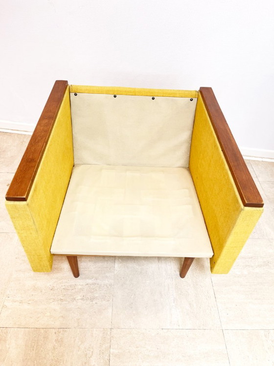 Fauteuil vintage scandinave années 60 – Wood, Textile (photo 8 of 12)