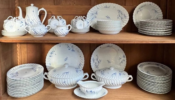 Servizio da tavola e caffè in porcellana Haviland Limoges per 12, Stoviglie, Blu (foto 10 di 11)