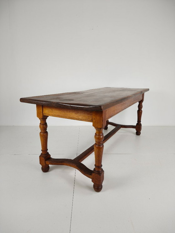 Image 1 of French Antique Oak Farmhouse Table – 20th Century