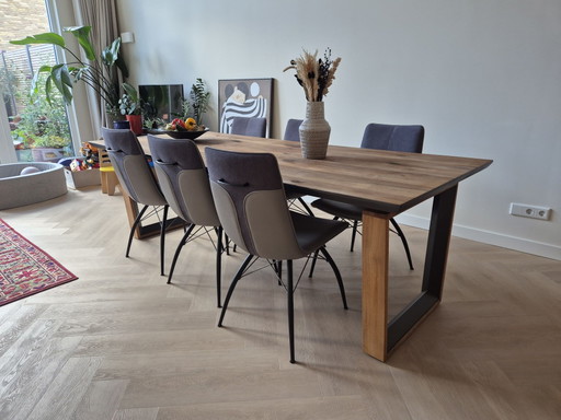 Tavolo da Pranzo in Rovere Henders & Hazel con 6 Sedie