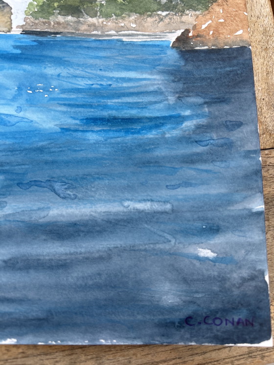 Image 1 of Seaside watercolor