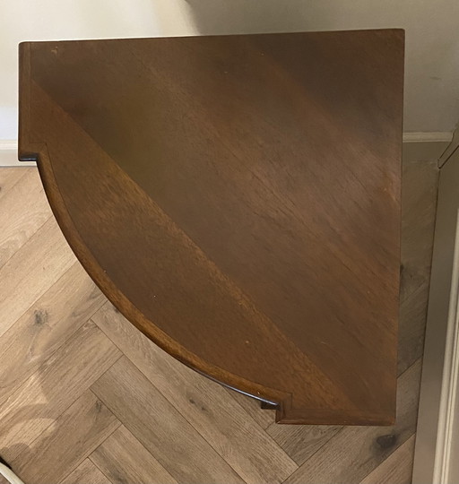 Mahogany Curved Corner Cabinet