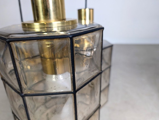 Image 1 of Glashütte Limburg Deckenleuchte Brutalistisch Lampe Glas Strahler