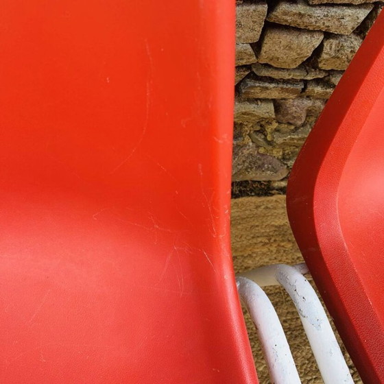 Image 1 of Set of 4 red europa chairs