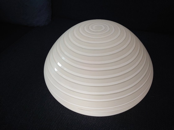 Image 1 of Vintage Brüne Glas Germany swirl plafonnière