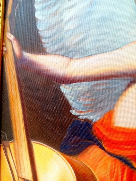 Image 1 of Pair of museum-quality oil paintings on canvas, classical reproductions