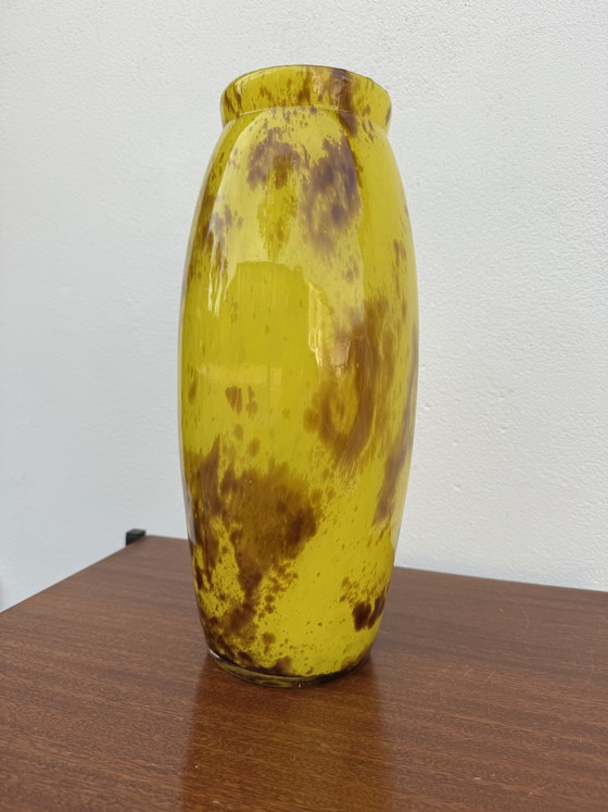 Grande vaso giallo marmorizzato Art Déco – Vasi, Vetro (photo 8 of 15)