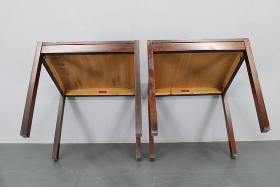 Image 1 of 1960s Set of Two Square Side/Coffee Wooden Tables, Denmark