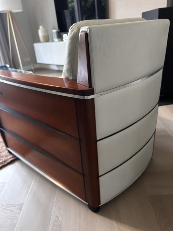 Image 1 of Zwei Schuitema Sessel - Modell Frank - Leder creme