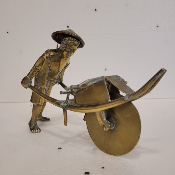 Image 1 of Sculpture en bronze « paysan », années 30 – Indochine