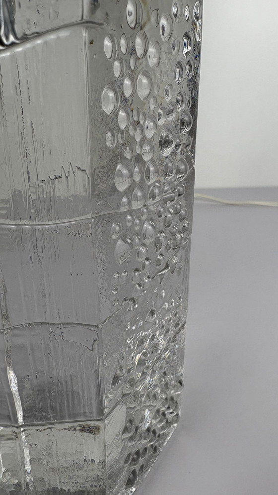 Image 1 of Massief vintage kristallen tafellamp van Willem Heesen voor Royal Leerdam, 1967 