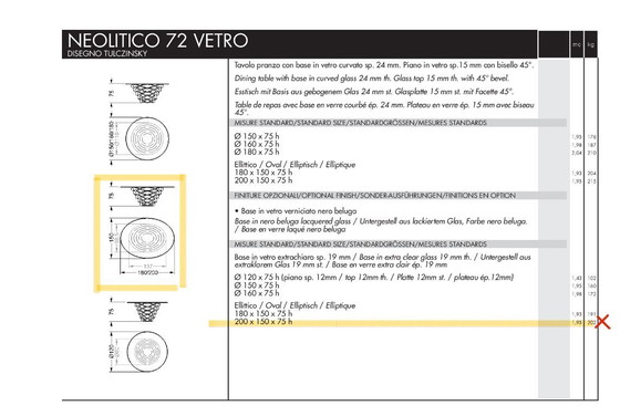 Image 1 of Large original Reflex Neolitico 72 design table, conference table