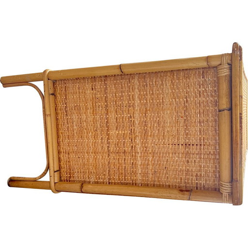 Planche haute en rotin vintage, 1960