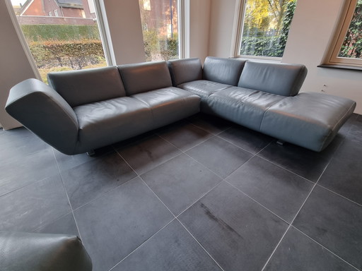 Leolux corner sofa rising dune and chair