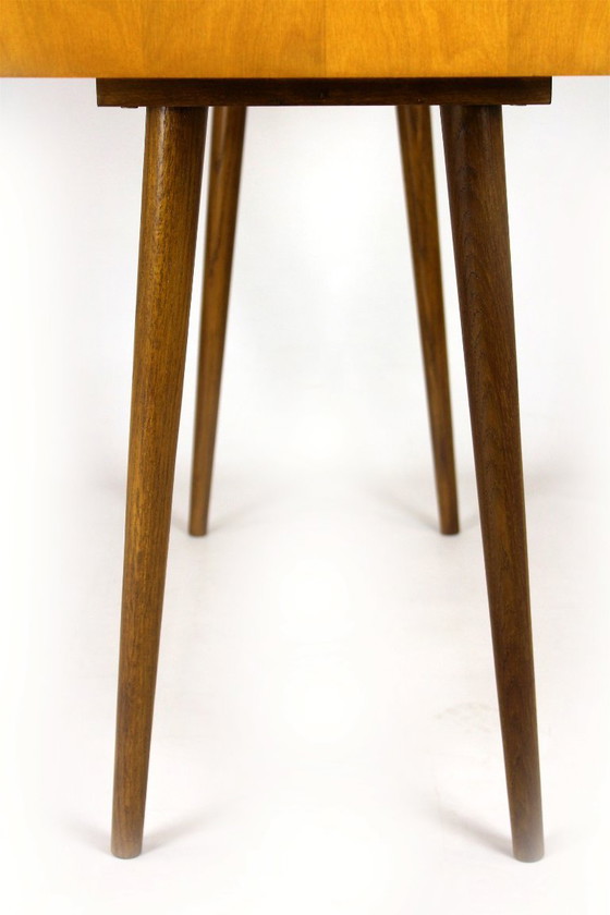 Gerestaureerd schrijfbureau in mid-century modern stijl van Up Zavody, jaren 60. – Glass (photo 12 of 20)