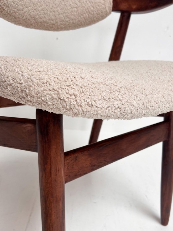 Image 1 of Newly upholstered cowhorn chair, 1970s