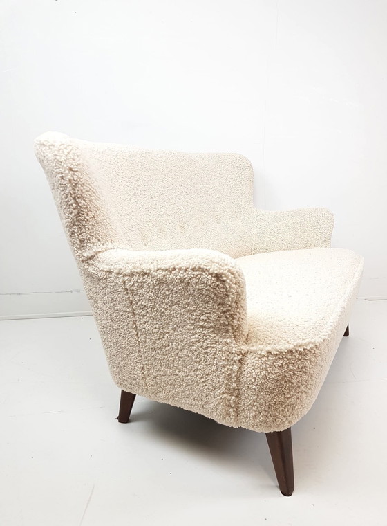 Image 1 of Vintage Artifort Theo Ruth two-seater sofa teddy new