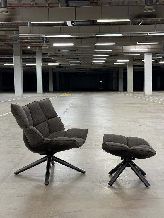 Image 1 of B&B Italia Husk Sessel + Hocker