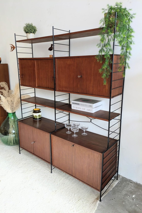 Image 1 of Système mural modulaire vintage en teck, WHB Möbel