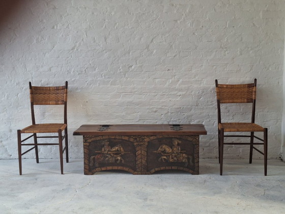 Artes de México Spanish Colonial Carved and Painted Coffer / Bench, 1940s – Benches, Wood (photo 14 of 14)