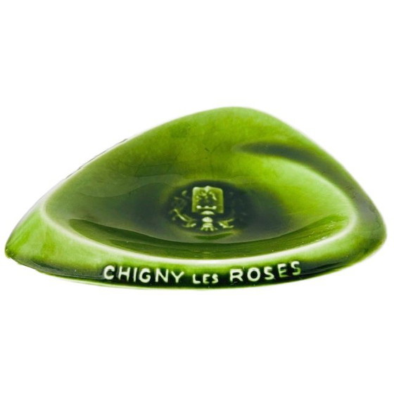 Image 1 of GARDET CHAMPAGNE Chigny les Roses cendrier vert vintage années 1970