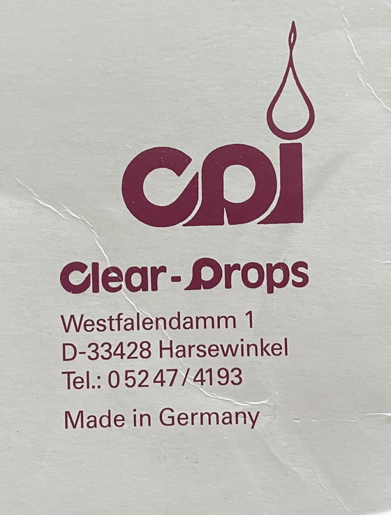 Image 1 of Brass oil lamp by Freddie Andersen Germany, 1970, "Clear Drops" 3 candles