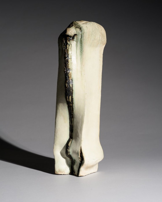 Image 1 of Uta Falter-Baumgarten Signed Studio Ceramic Brutalist Sculpture, Germany 1989 – Monumental Hand-Built Ceramic Object
