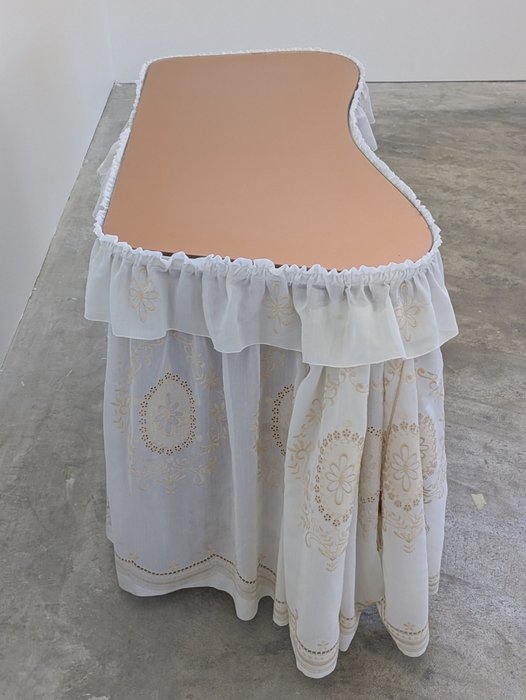 Image 1 of Mobile vintage a forma di fagiolo - Legno, tessuto, vetro