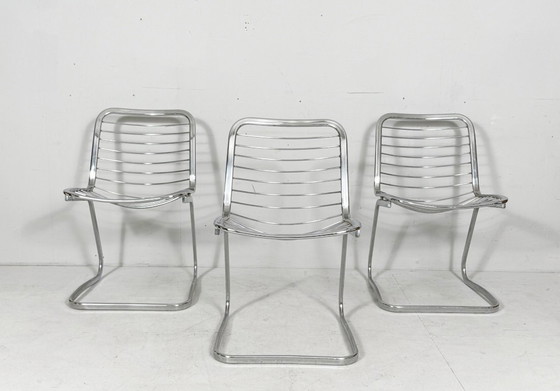 Image 1 of Set di 4 sedie a sbalzo disegnate da Gastone Rinaldi per Rima, modello: 'Sabrina', anni '70, Italia.